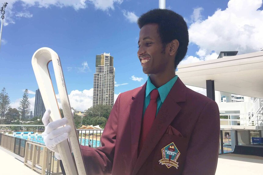 African refugee Wisam Omer has been nominated to be a baton bearer.