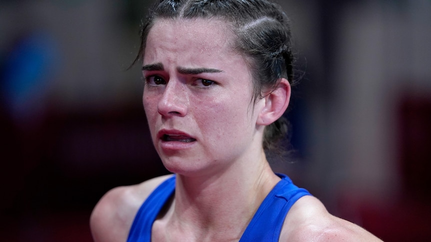 Aussie boxer Skye Nicolson was visibly emotional after her loss at the Olympics