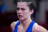 Aussie boxer Skye Nicolson was visibly emotional after her loss at the Olympics