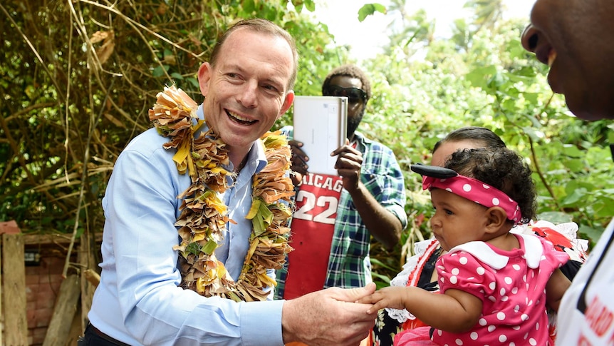 Prime Minister Tony Abbott in the Torres Strait