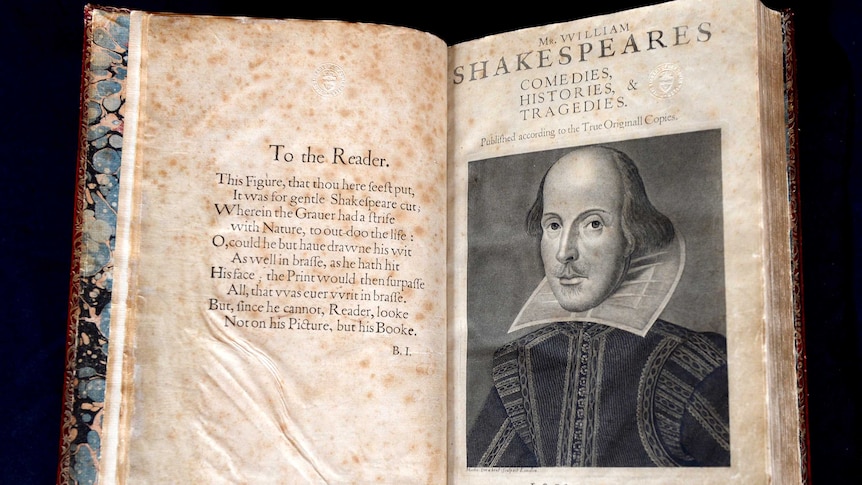 A Shakespeare folio dated 1623, the only one of it's kind in Australia, at the State Library of NSW.