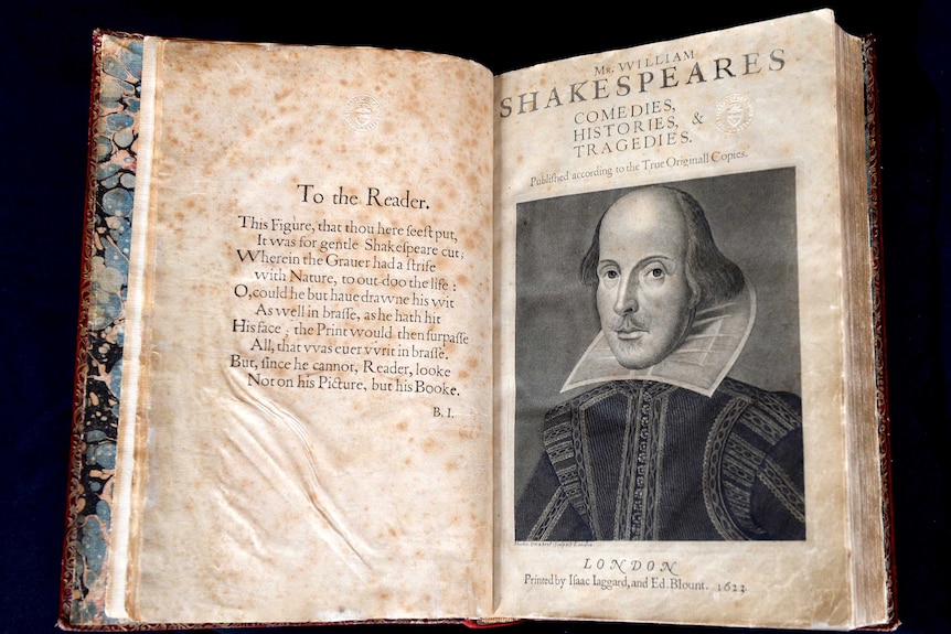 A Shakespeare folio dated 1623, the only one of it's kind in Australia, at the State Library of NSW.