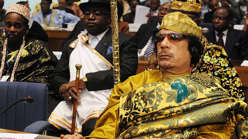 Fighting terrorism: Mr Gaddafi says jihad will engulf the region if Libya's rebels win.