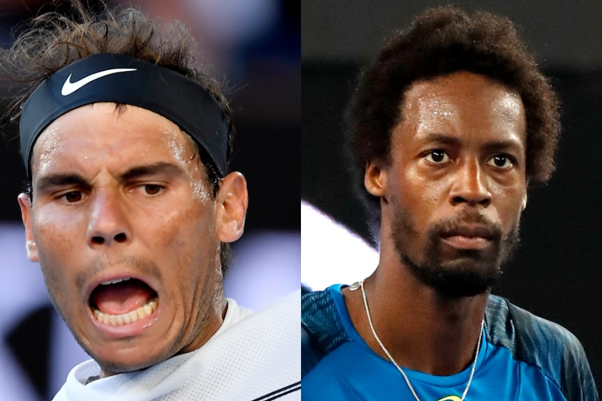 Composite of Rafael Nadal and Gael Monfils