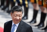 Xi Jinping with a slight smile on his face 