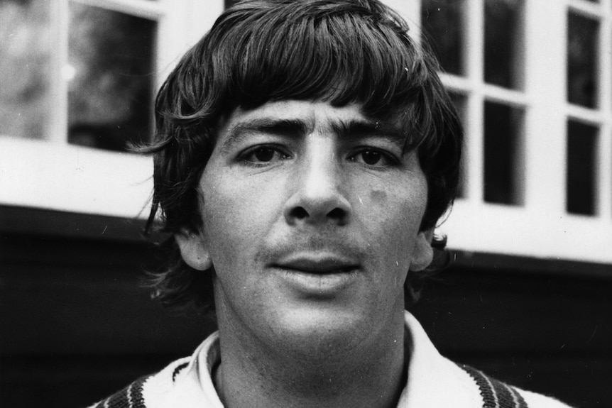 A young Rod Marsh in his cricket whites and sweater