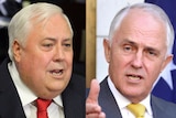 Clive Palmer and Malcolm Turnbull composite