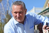 Sport scientist Stephen Dank outside his Melbourne home in August 2013.
