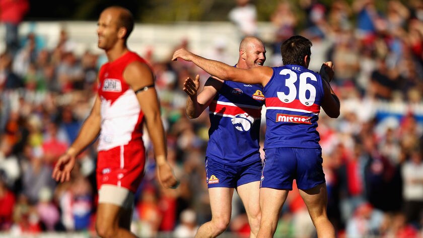 Barry's back: Hall kicked a handful against his old side the Swans.
