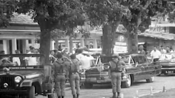 Cars surrounded my military police