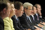 Prime Minister Kevin Rudd with state premiers and chief ministers at the Council of Australian Gover