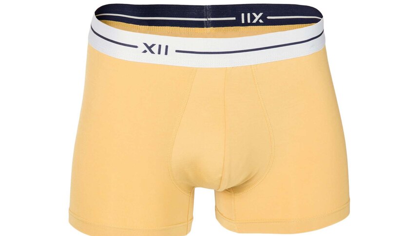 Yellow men's underwear on a white background
