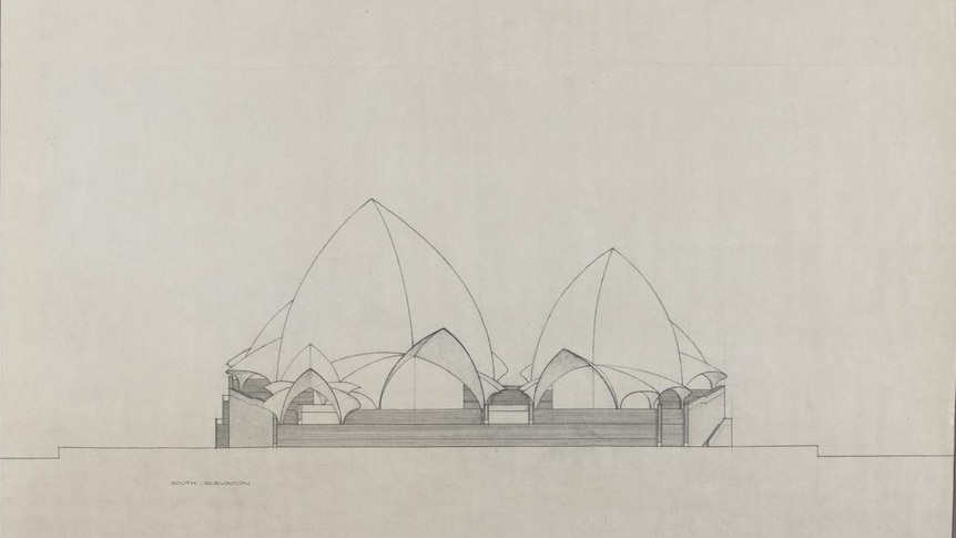 Original copetition drawing for Sydney Opera House design