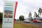 The Margate sign on the Channel Highway in southern Tasmania