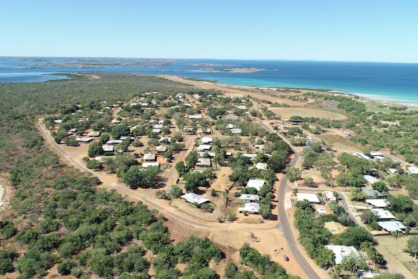 An aerial photo of the remote community of Ardyloon.