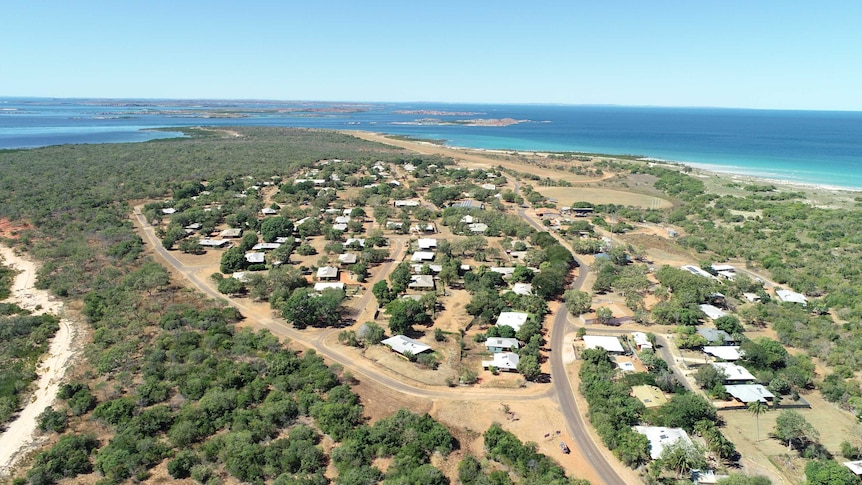 An aerial photo of the remote community of Ardyloon.