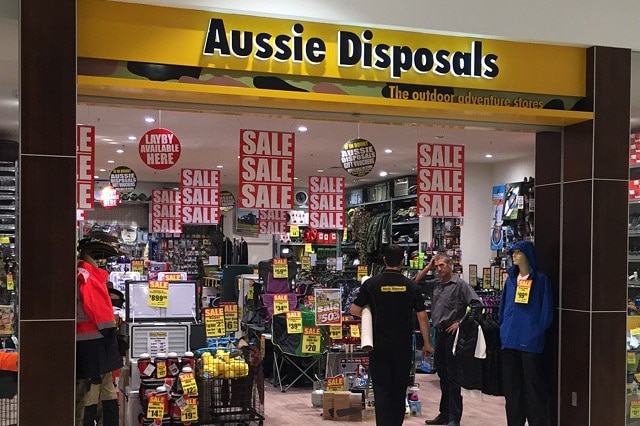 An Aussie Disposal shop in a mall in Cranbourne, Victoria.