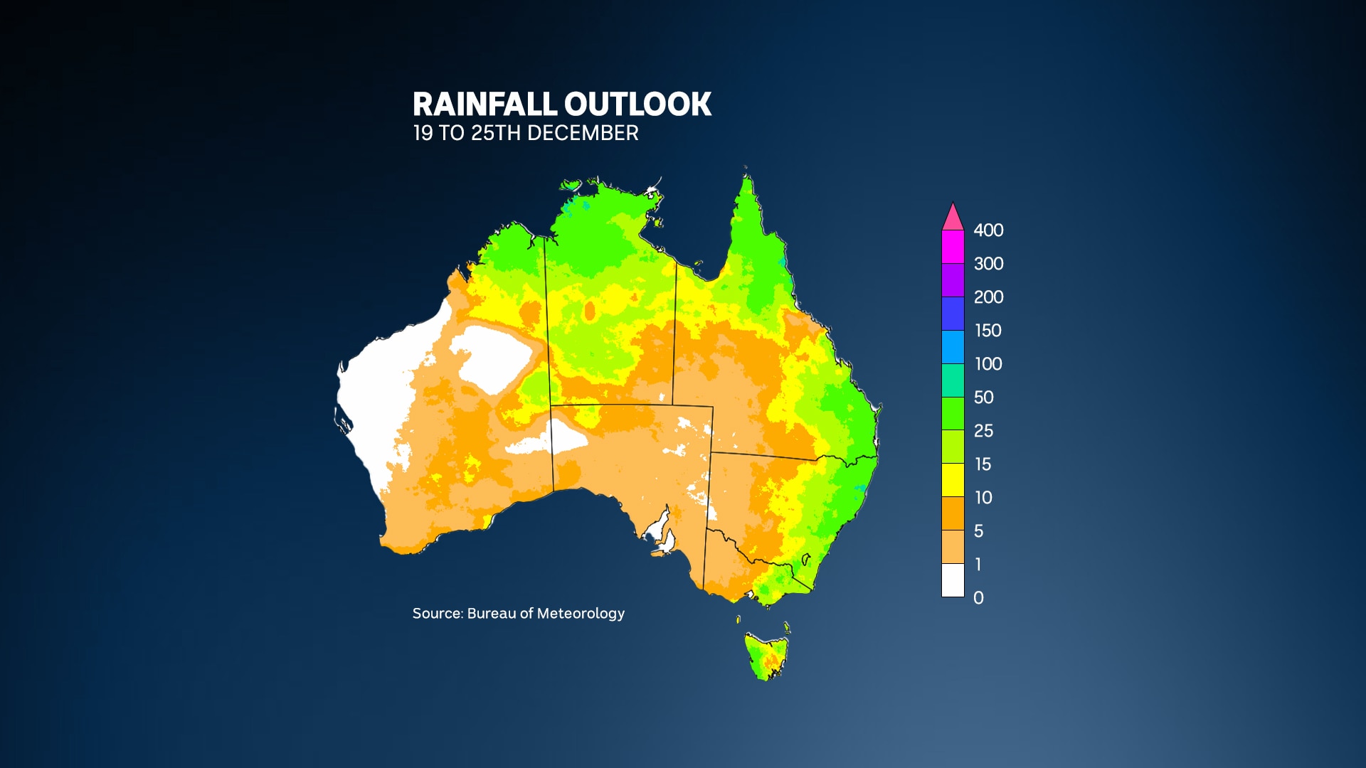 Rain outlook map