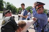 Russian police detain a gay rights activist
