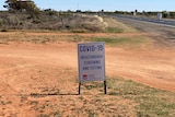 COVID-19 testing sign in Wilcannia