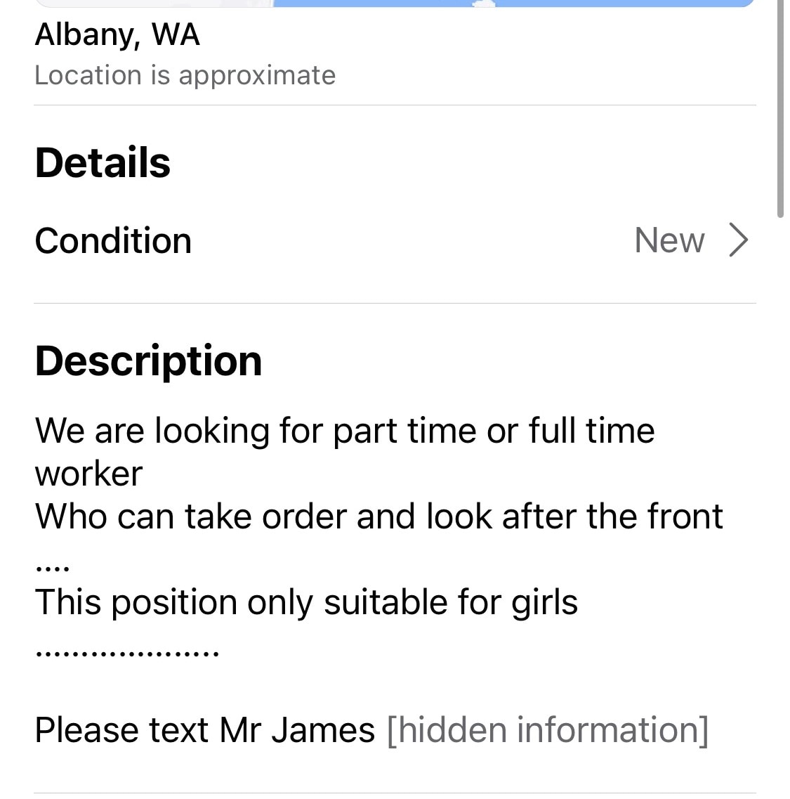 Kebab shop job ad
