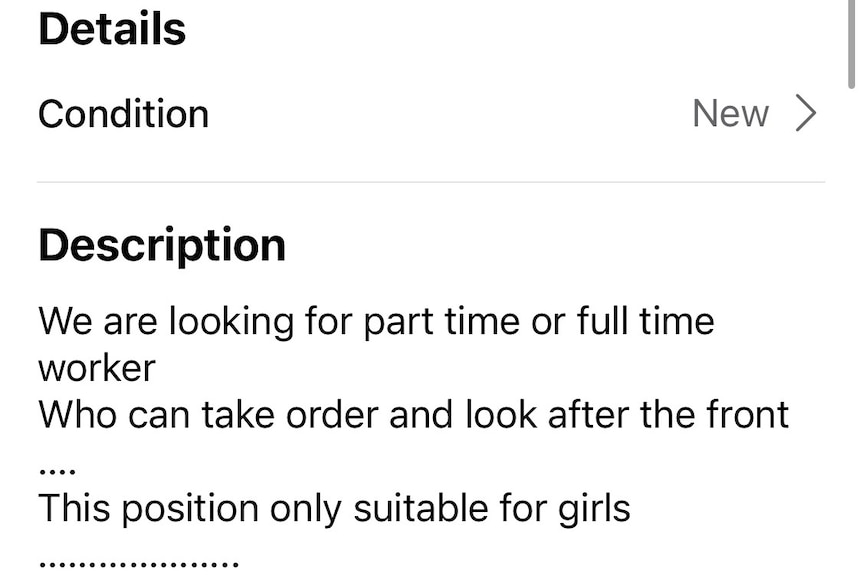 Kebab shop job ad