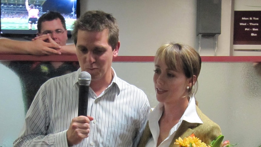 Keira MP Ryan Park and wife Kara.