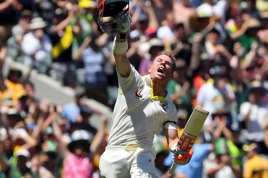 David Warner celebrates Boxing Day century against England