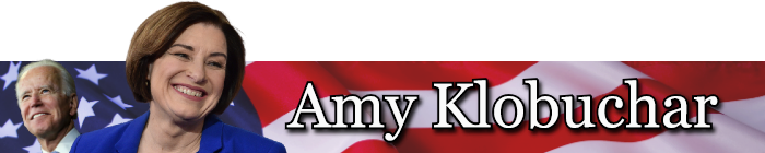 Amy Klobuchar VP banner
