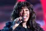 Donna Summer performs on stage