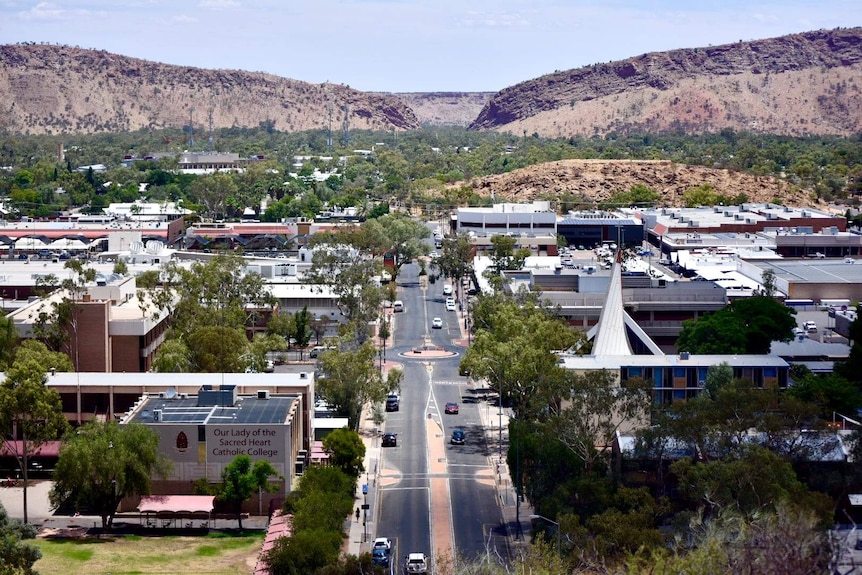 Township of Alice Springs seen from Anzac Hill.