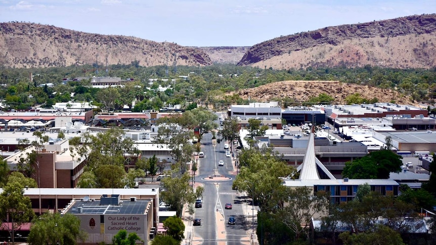 Alice Springs township as seen from Anzac Hill.