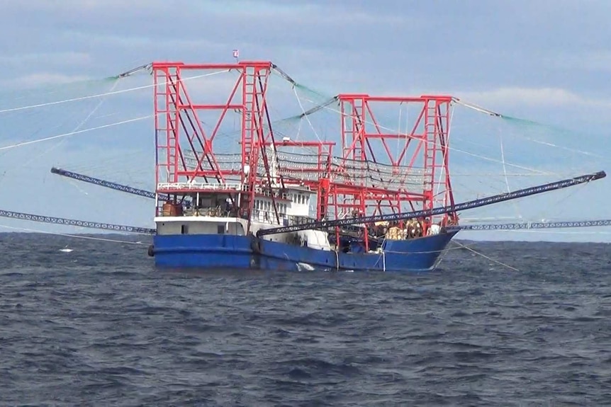 A Chinese lighting vessel near North Korean waters A Chinese lighting vessel near North Korean waters