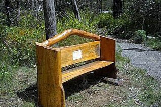 The memorial bench installed in honour of victims of the Black Saturday bushfires in 2009 has been found.