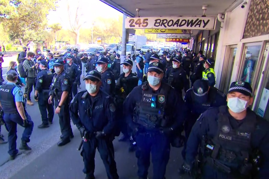 NSW Police opposite Victoria Park