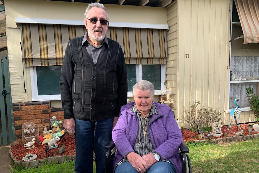 Man and woman in their garden