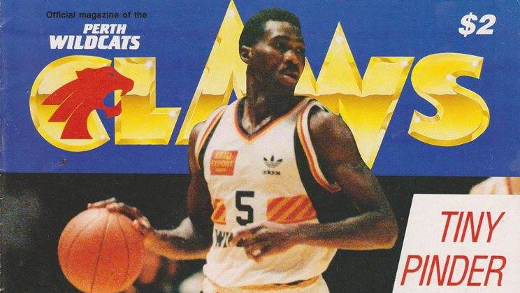 Tiny Pinder playing basketball on a amagazine cover in 1990