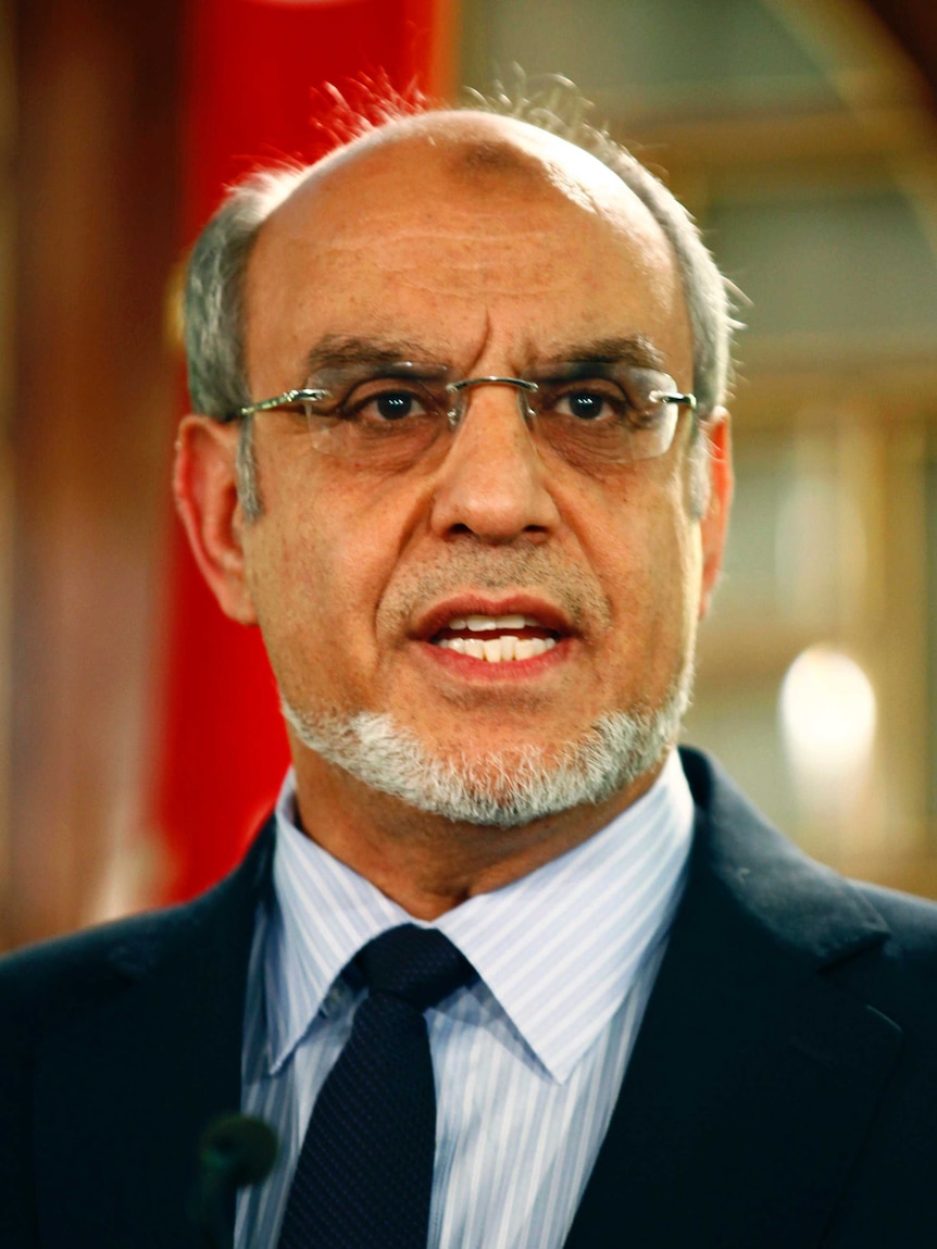 Tunisia's prime minister Hamadi Jebali speaks during a news conference in Tunis.