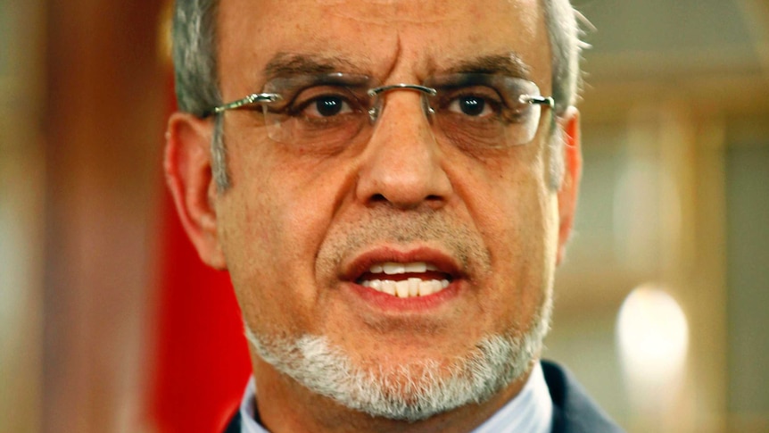 Tunisia's prime minister Hamadi Jebali speaks during a news conference in Tunis.