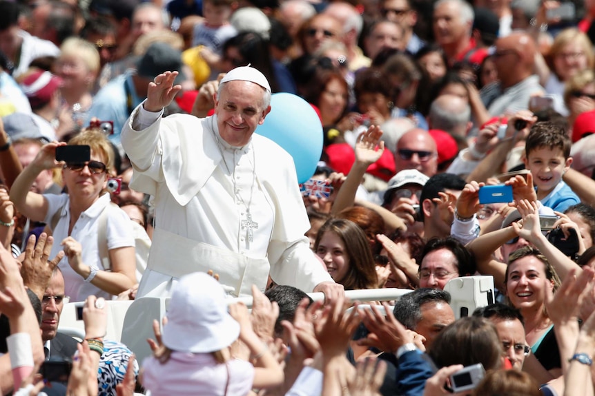 Pope greets faithful at the Vatican