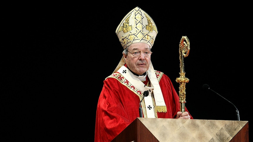 George Pell in archbishop's regalia in Sydney in 2008