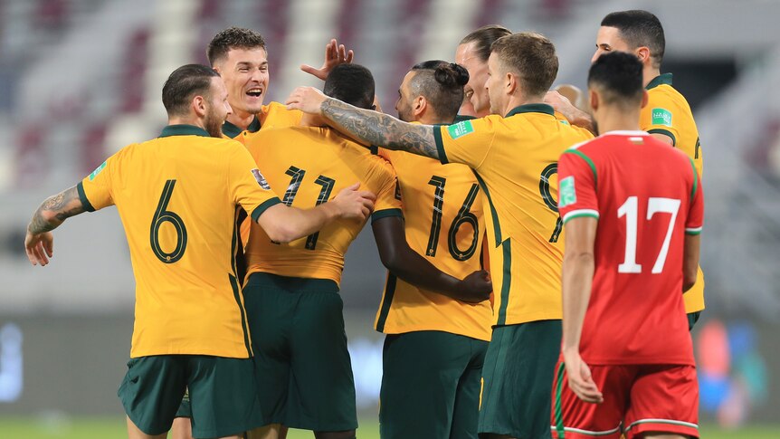 Live: Socceroos claim record-breaking win over Oman in Qatar