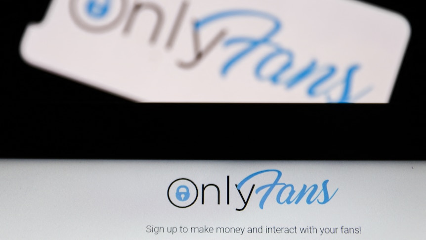 OnlyFans logos displayed on a laptop and a phone screens.