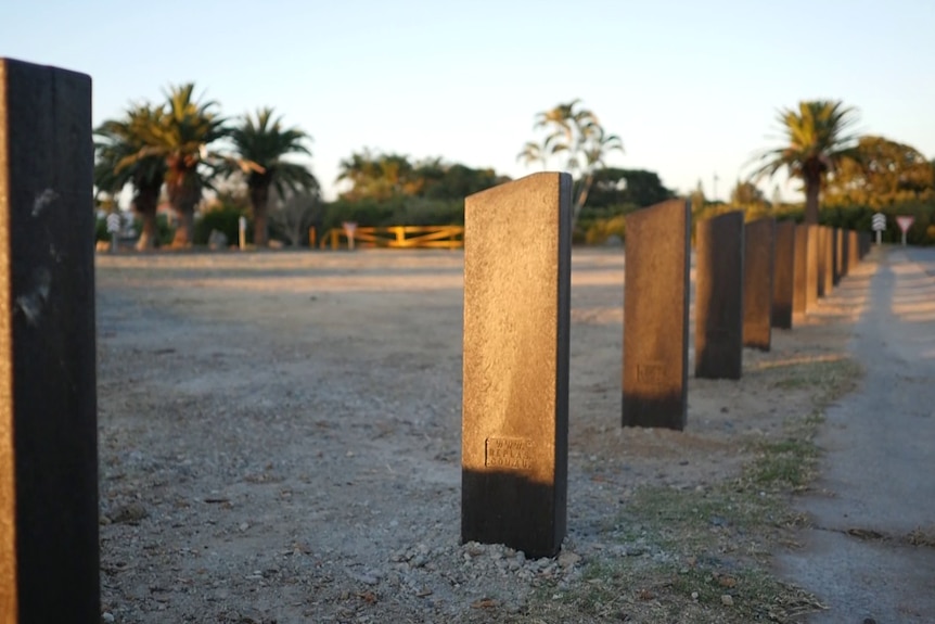 bollards around a park.