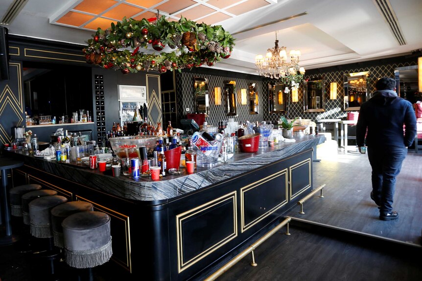Interior bar of the Reina nightclub by the Bosphorus, which was attacked by a gunman, is pictured in Istanbul