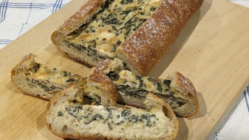 Spinach and Goat's Cheese Picnic Loaf