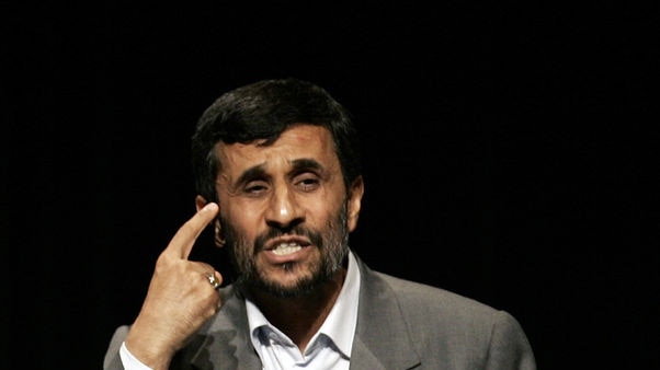 Greeted by protests: Iranian President Mahmoud Ahmadinejad speaks at Columbia University in New York