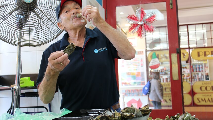 Fishmonger at Adelaide Central Market