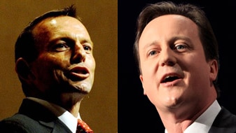 Tony Abbott and David Cameron (AAP/Getty Images: Tracey Nearmy/Dan Kitwood)