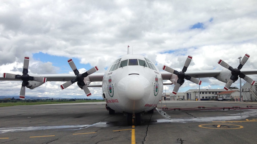 C-130 Hercules from NSW Rural Fire Brigade in Tasmania